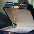 Geometric gold electroplated copper necklace with retro French styling