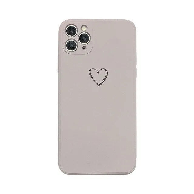 Silicone TPU phone case for Apple iPhone in solid colour options: black, green, grey, light green, pink, purple, red, white.