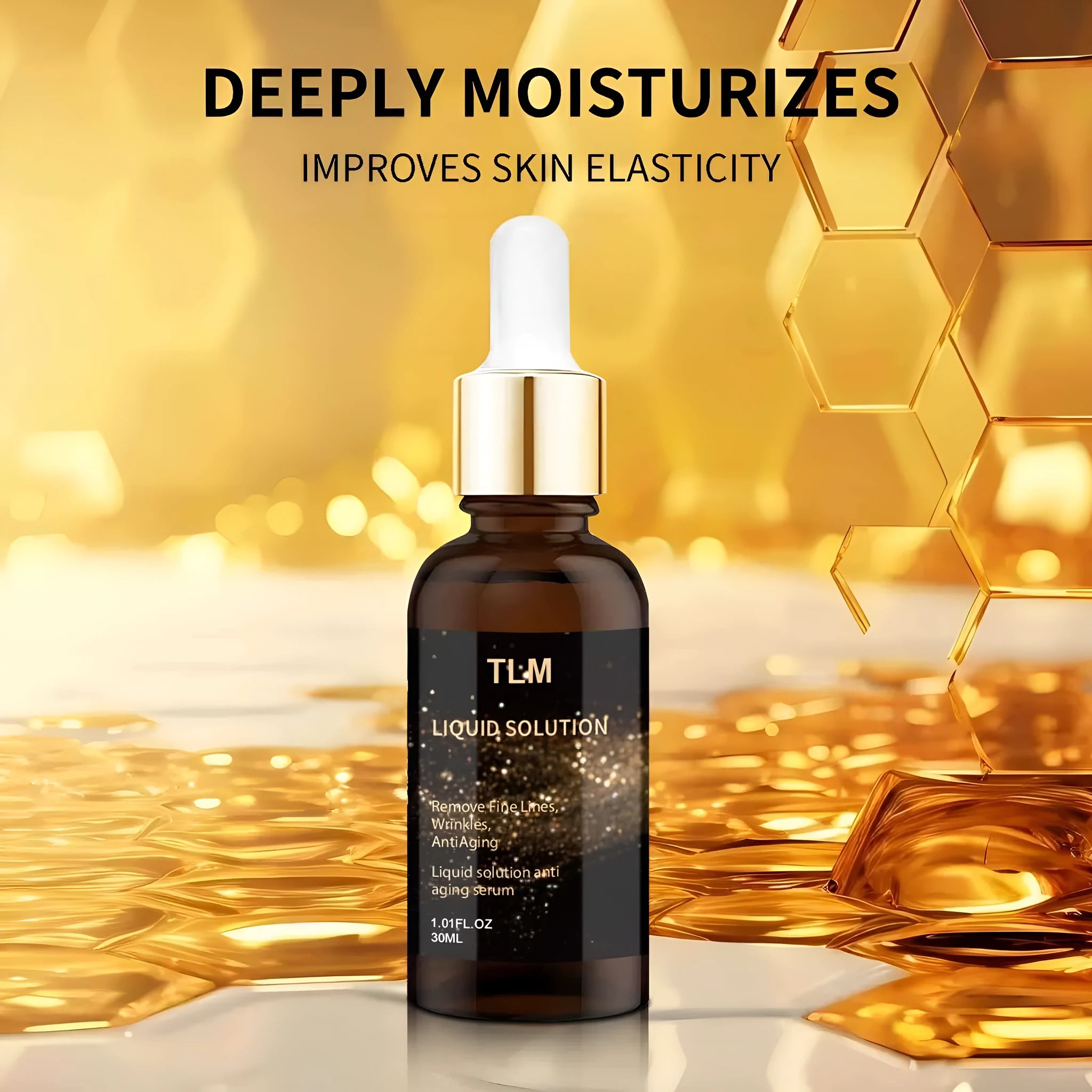 30ml facial moisturising bottle with hyaluronic acid and glycerin formula