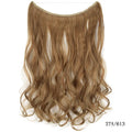 22-inch invisible wire hair extension in silky straight synthetic with no clips for natural volume