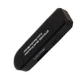 Multifunctional OTG machine card reader with USB 2.0 interface in black colour supporting SD and TF memory cards