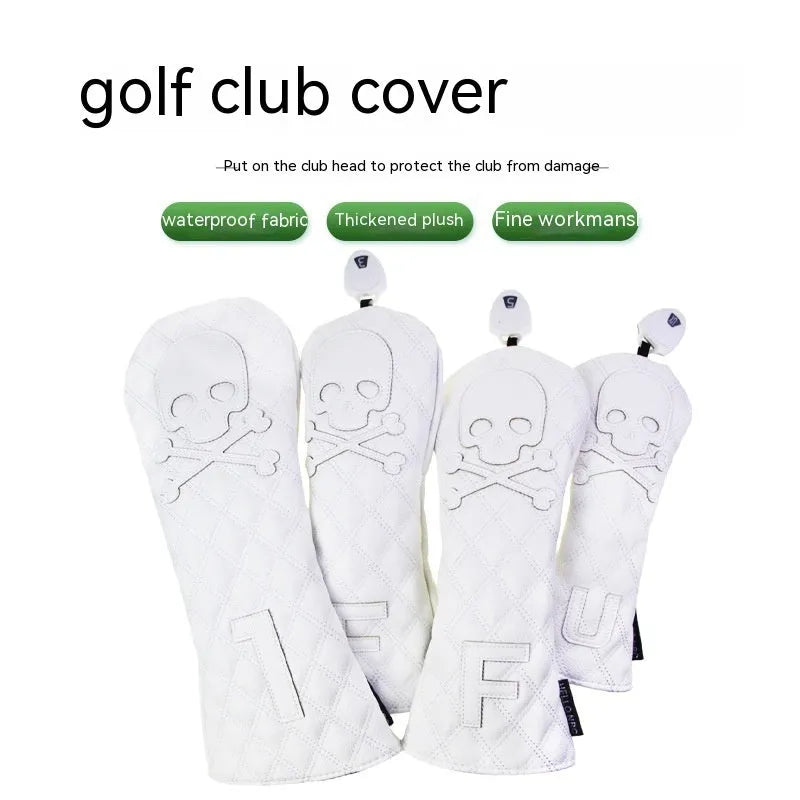 Golf wooden pole waterproof protective cover for club shafts in black and white colours