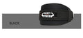 A black adjustable nylon fitness weightlifting waistband or support belt shown on a neutral background.