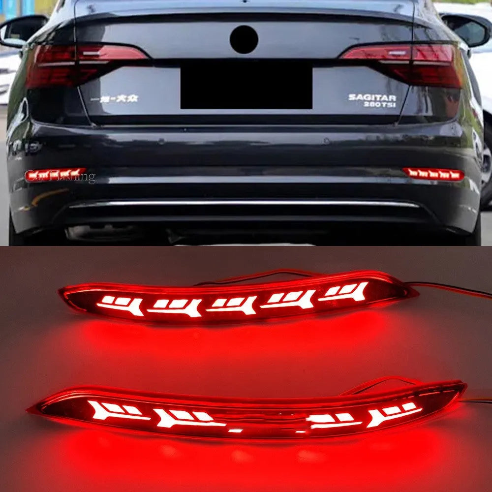 Volkswagen Sagitar rear bumper LED light with scan flowing water pattern