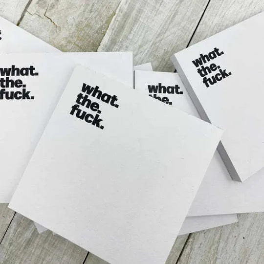 75mm x 75mm square sticky notes with humorous English text designs on coloured paper