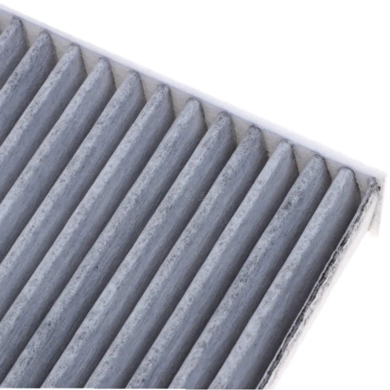 Grey grid car air conditioning filter for Geely GL GS models, dimensions 215x210x30mm