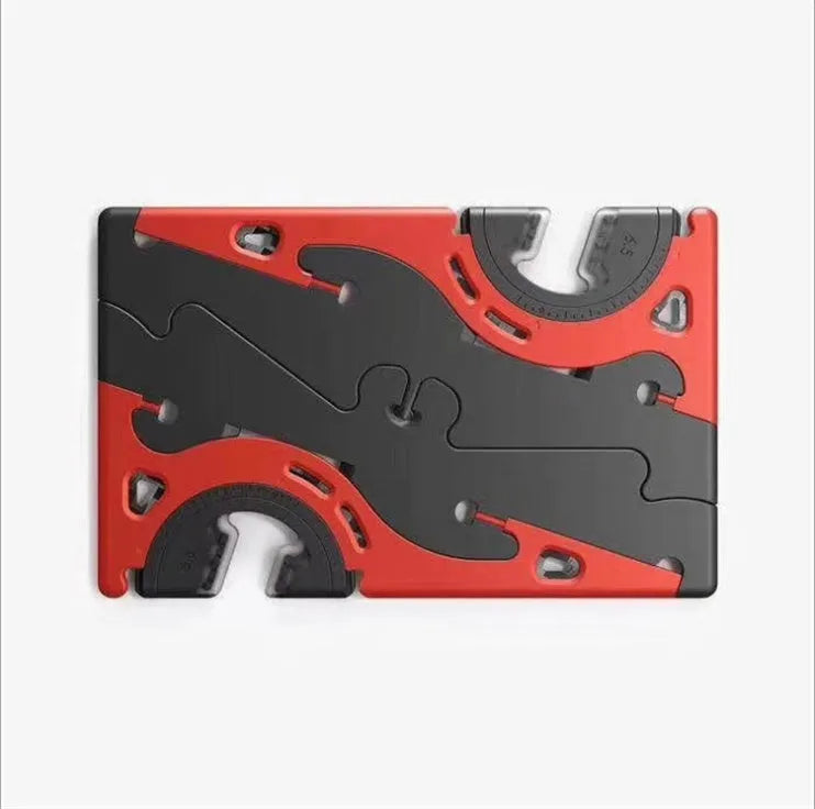 Black plastic lazy bracket mobile phone holder on a desktop