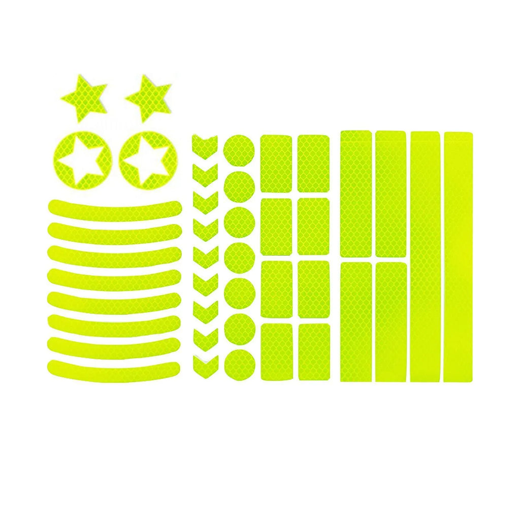 Bicycle reflective safety tape with grid pattern in multiple colour options measuring 11.5 by 21 centimetres