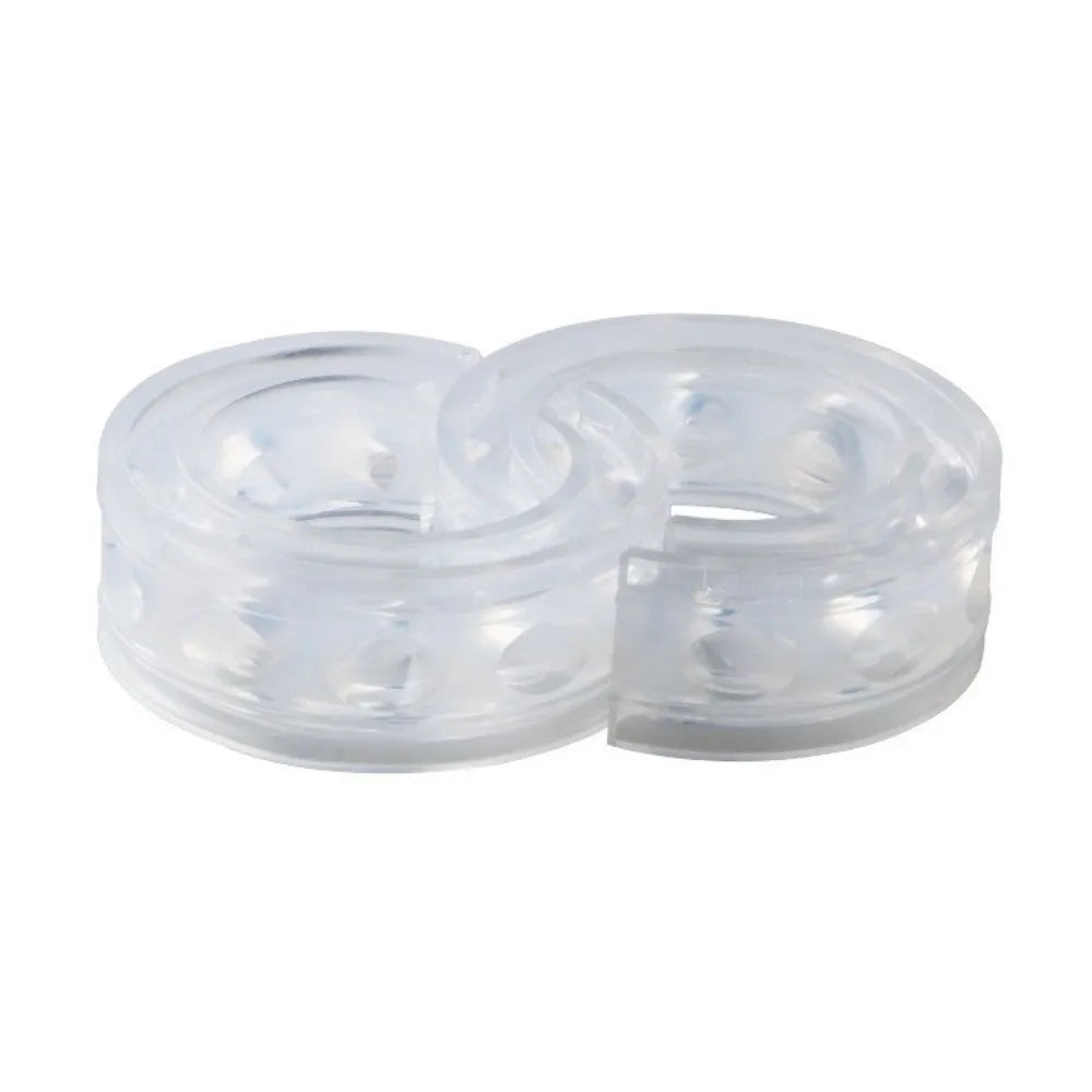Transparent rubber spring shock absorber buffer for car suspension modification showing coil fitment