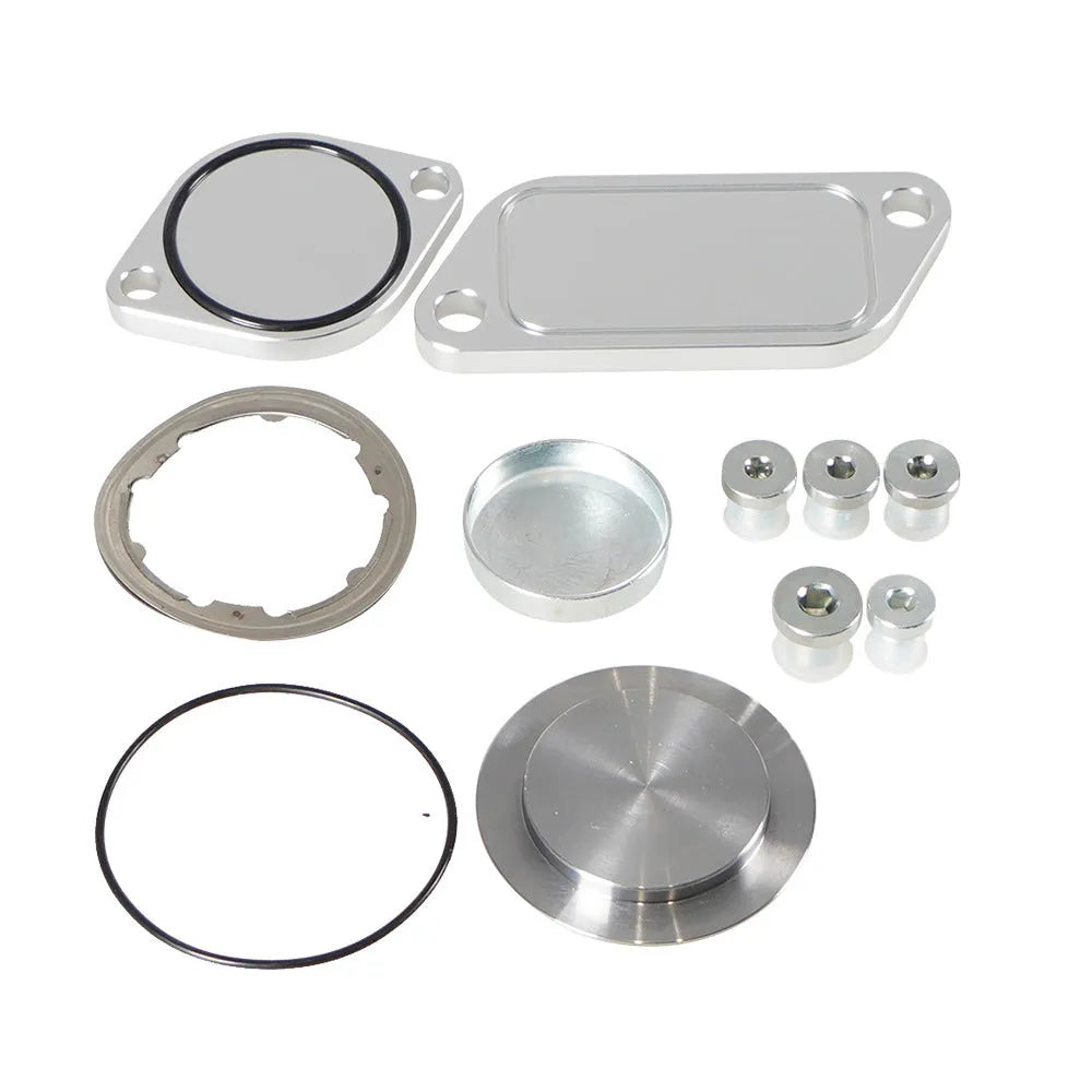 Silver aluminium alloy automotive valve cover replacement set
