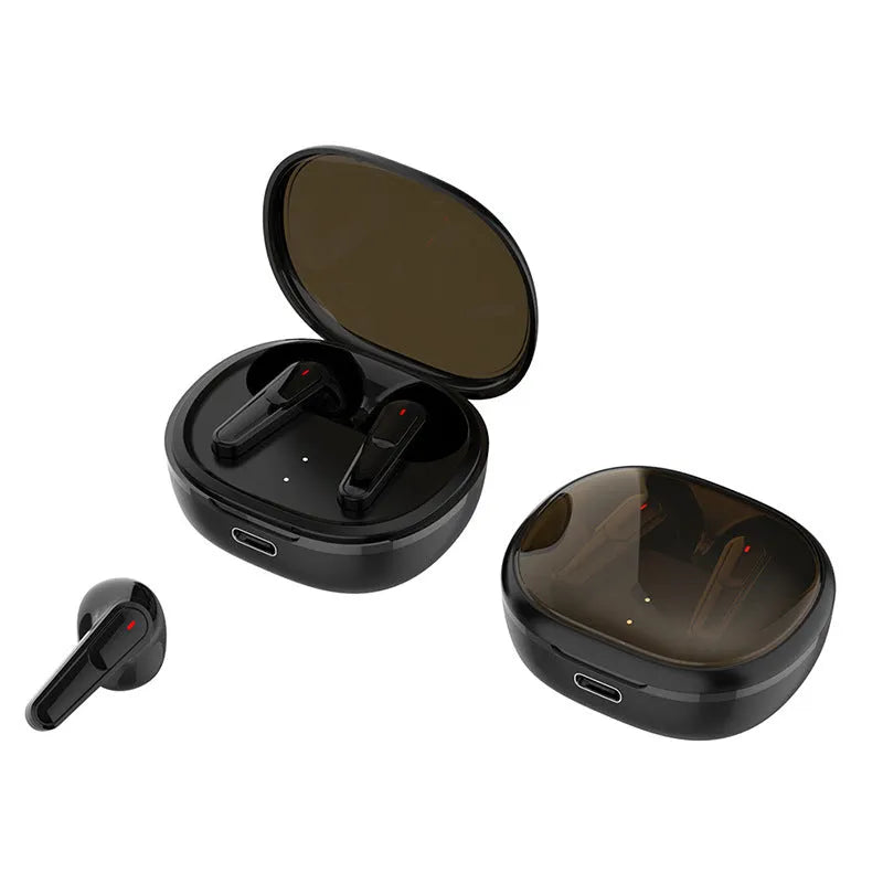 Black PRO30 Bluetooth in-ear headset with active noise reduction on a dark background.