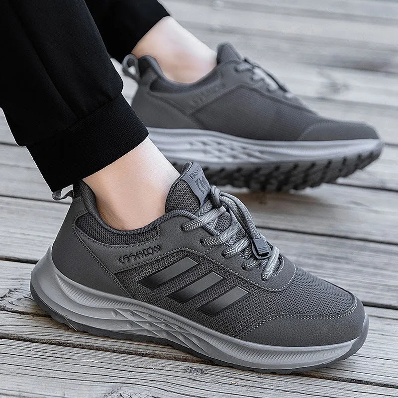Breathable non-slip mom shoes with mesh upper and elastic band closure in various colours