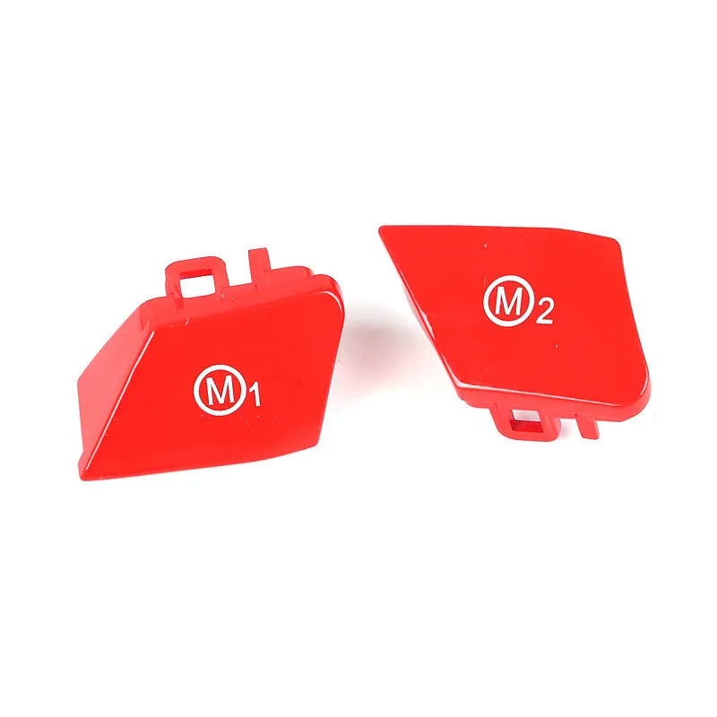 BMW steering wheel M1 M2 button accessories in red and blue colours for F30 F34 models