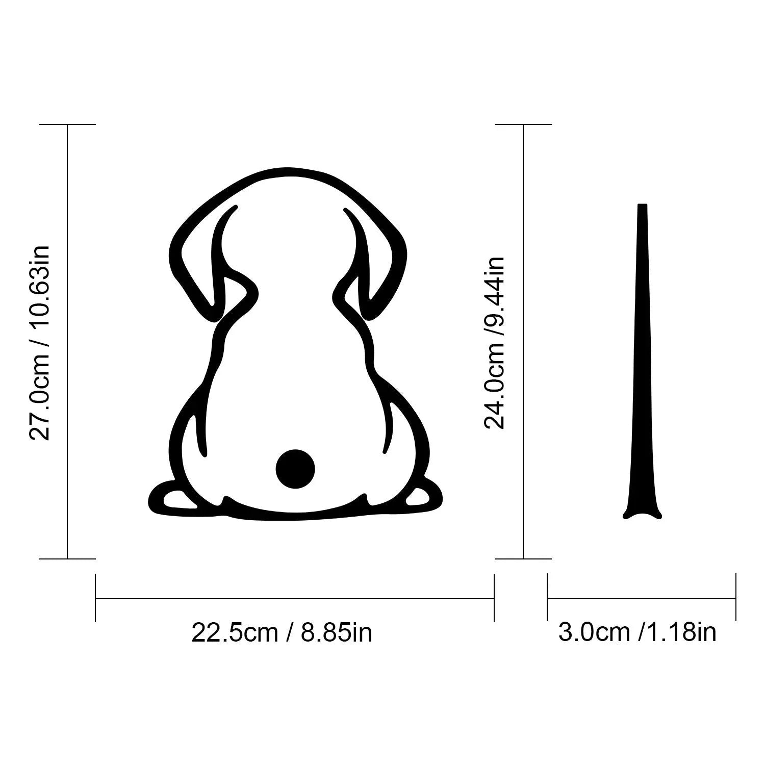 Wiper back shadow dog car sticker with cartoon cat pattern on a car rear window