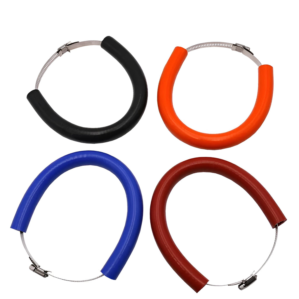 Universal motorcycle exhaust pipe gasket in black, blue and orange colour options