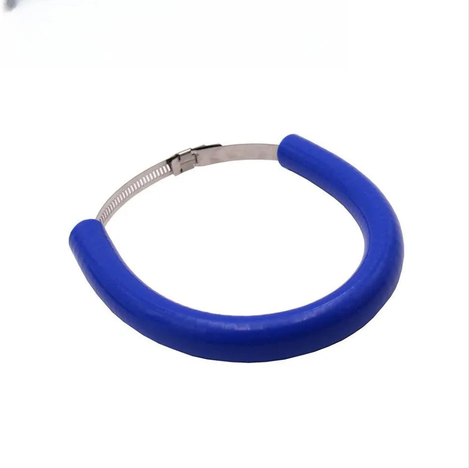 Universal motorcycle exhaust pipe gasket in black, blue and orange colour options