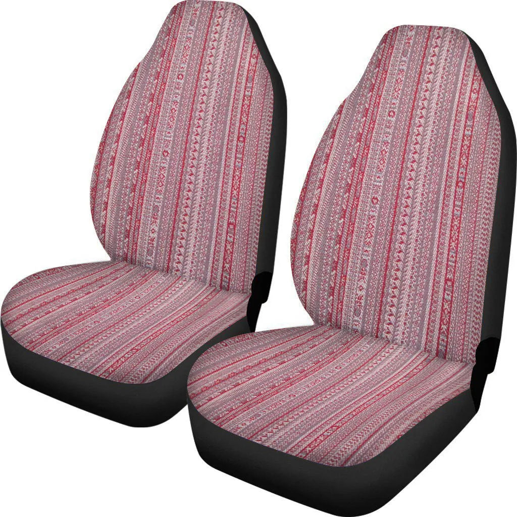 Cow spot leopard print retro style universal car seat covers, two-piece set for front seats.