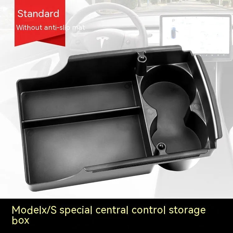 Plastic storage box organiser for Tesla Model 3, Model X and Model S centre console