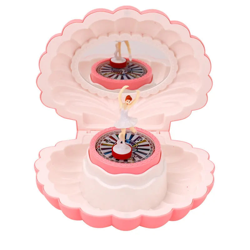 Plastic shell ballet girl music box 160 x 130 x 155mm, random colour