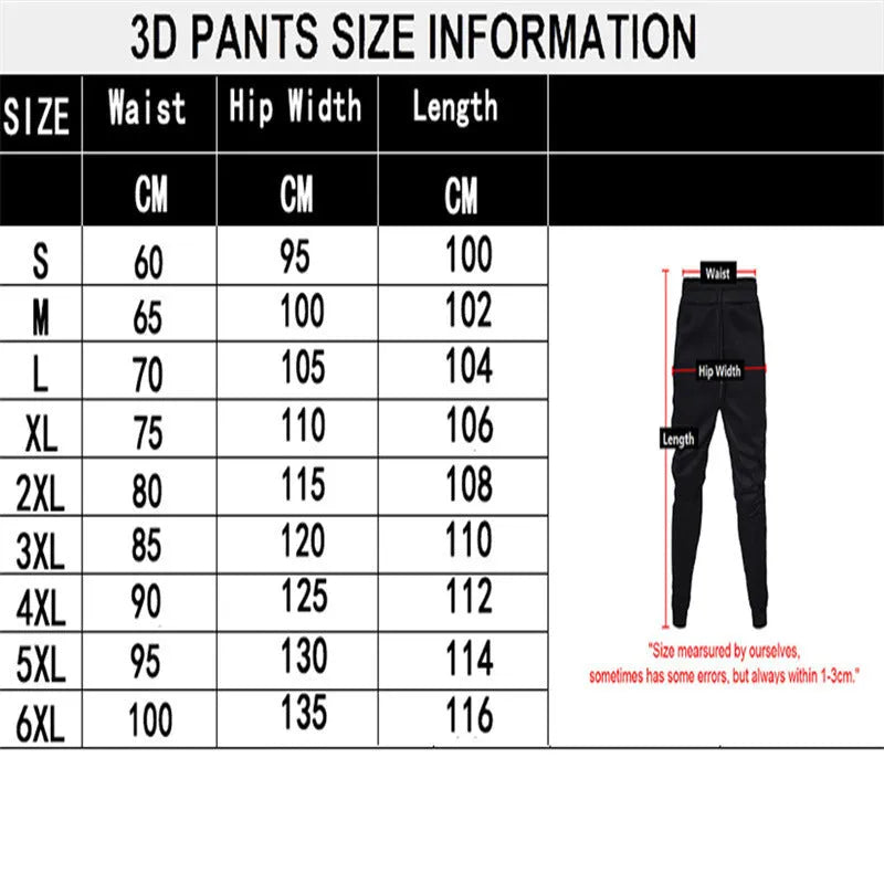 Loose couple trousers with 3D digital print in air-layer polyester, straight leg, mid-high elastic waist