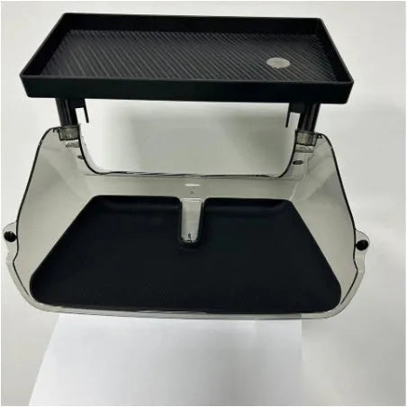 Black ABS storage box for under the ETC tray in a Tesla Model 3 or Y interior.