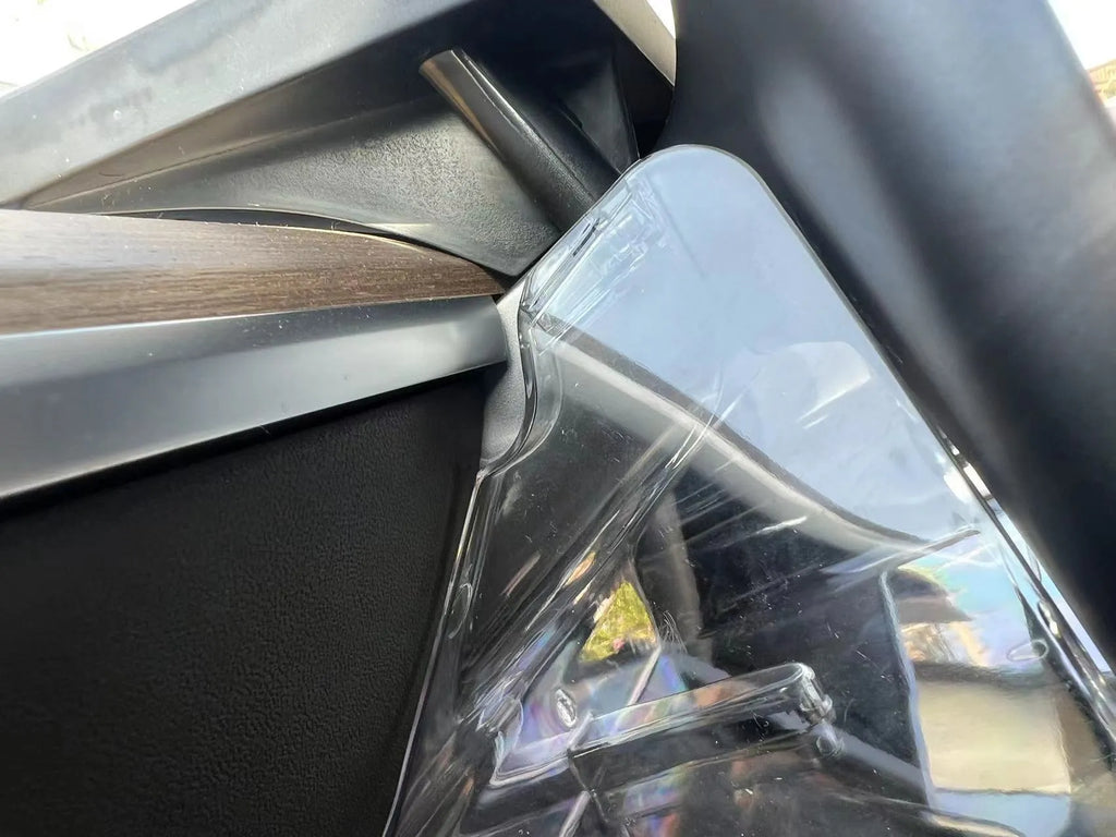 Black ABS storage box for under the ETC tray in a Tesla Model 3 or Y interior.