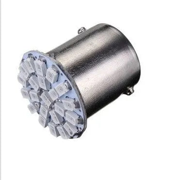 22-LED white car brake light turn signal lamp with 1156/1157 base, universal fit, 12V