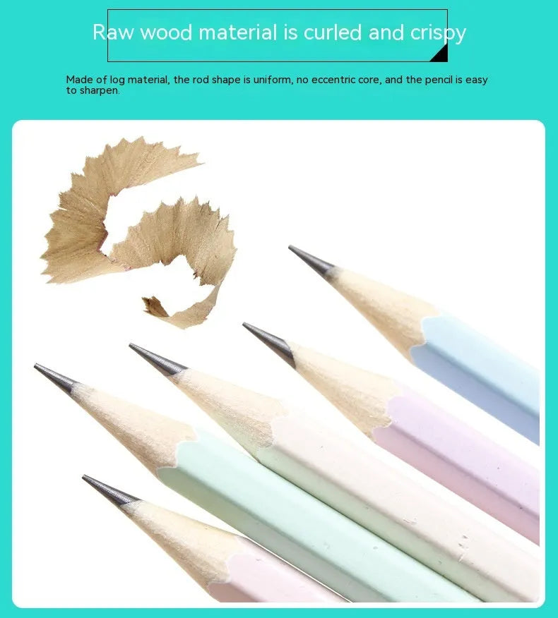 Basswood hexagonal thermal transfer pencil with wooden shell and HB graphite refill