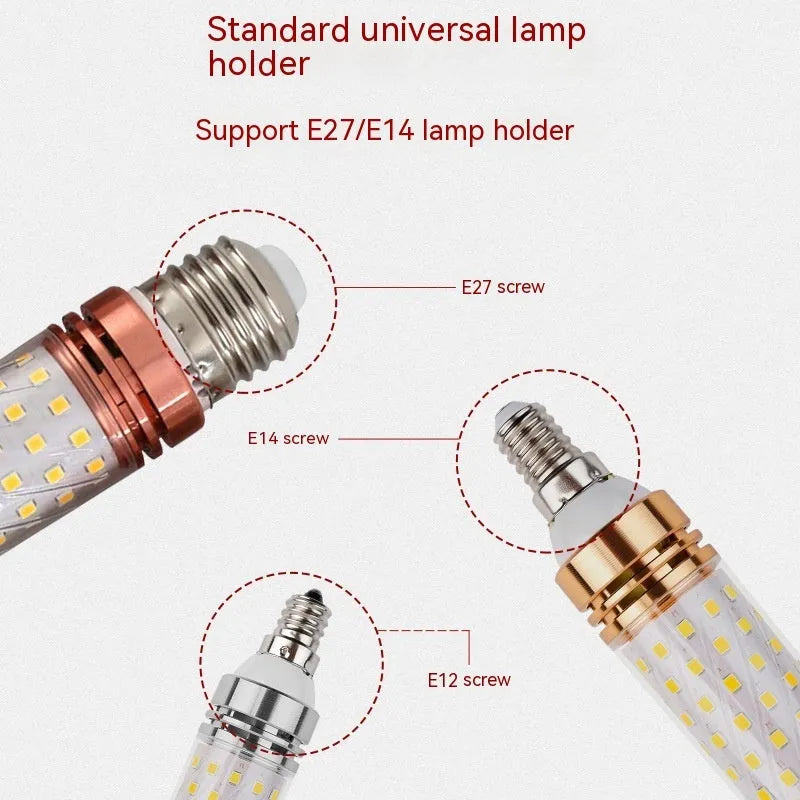 12W LED corn bulb E14 small screw base with 60 beads and tricolour dimming option