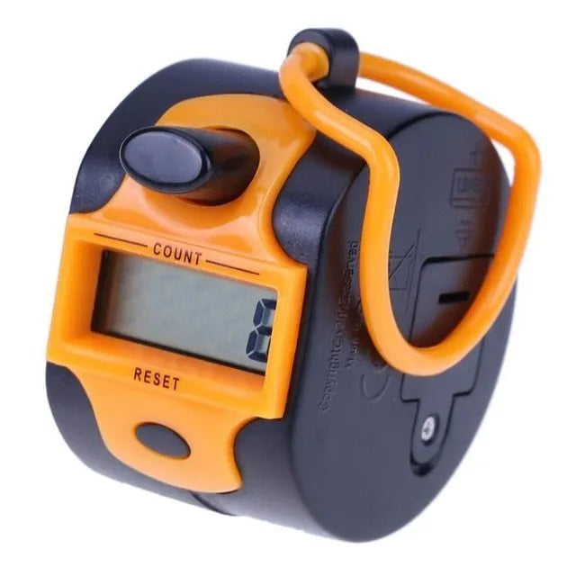 Handheld manual digital tally counter with LCD display for counting people flow statistics