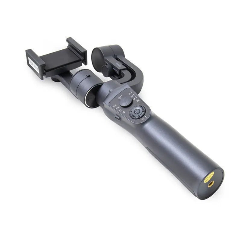 Black three-axis handheld gimbal stabiliser for mobile phones with tripod and protective cases