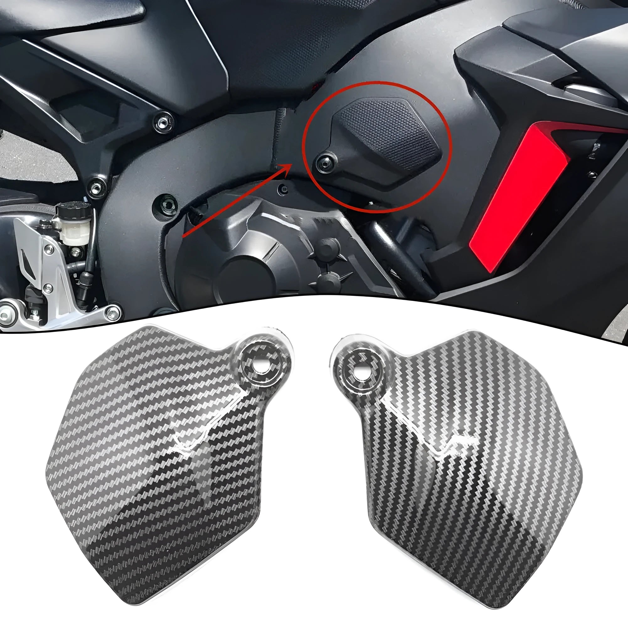 Carbon fiber black ABS side upper frame cover for Honda CBR1000RR 2017 2019 motorcycle replacement fairing