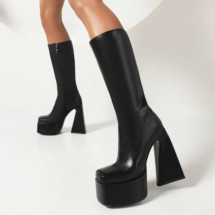 Women's fashion ankle boots in black, red, blue, and white colours with artificial PU upper