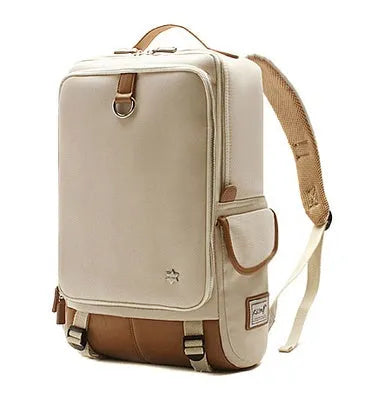 Men's modern Korean style backpack in Oxford cloth, showing large capacity and colour options.