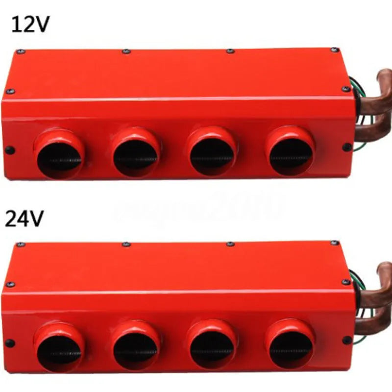 Metal car heater with copper pipes for automotive heating system