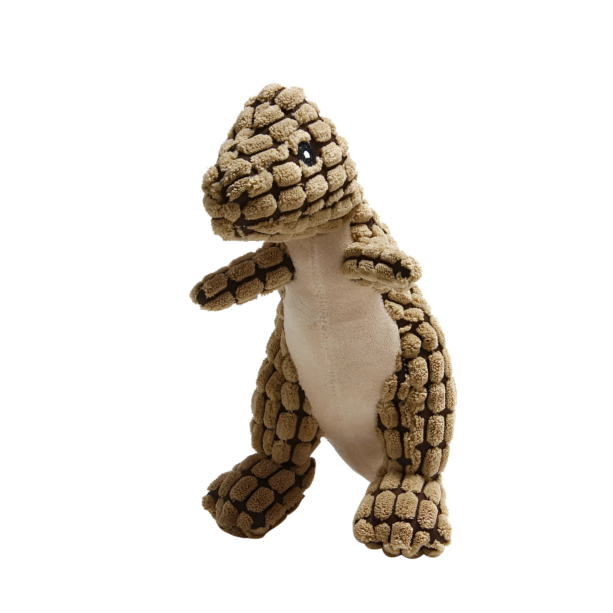 Grey, green, and orange durable dog toys with sound for chewing and boredom relief.