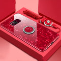 Samsung S8 S9 tempered glass phone case with TPU frame and solid colour back cover