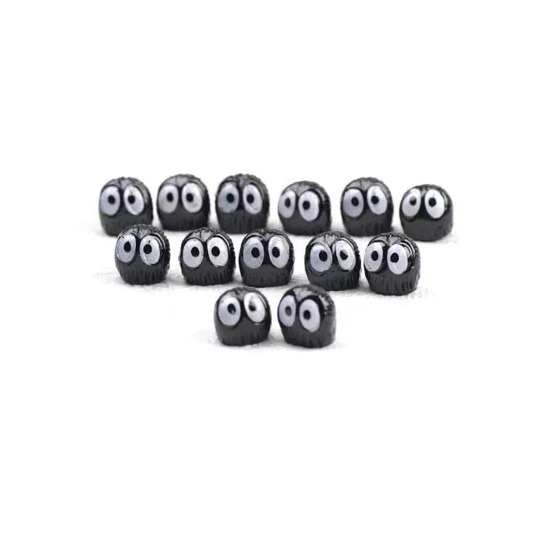 Black resin coal briquette decorations with traceless adhesive tape for walls