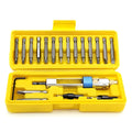 Half Time Drill driver attachment with swivel head and set of drill and screwdriver bits