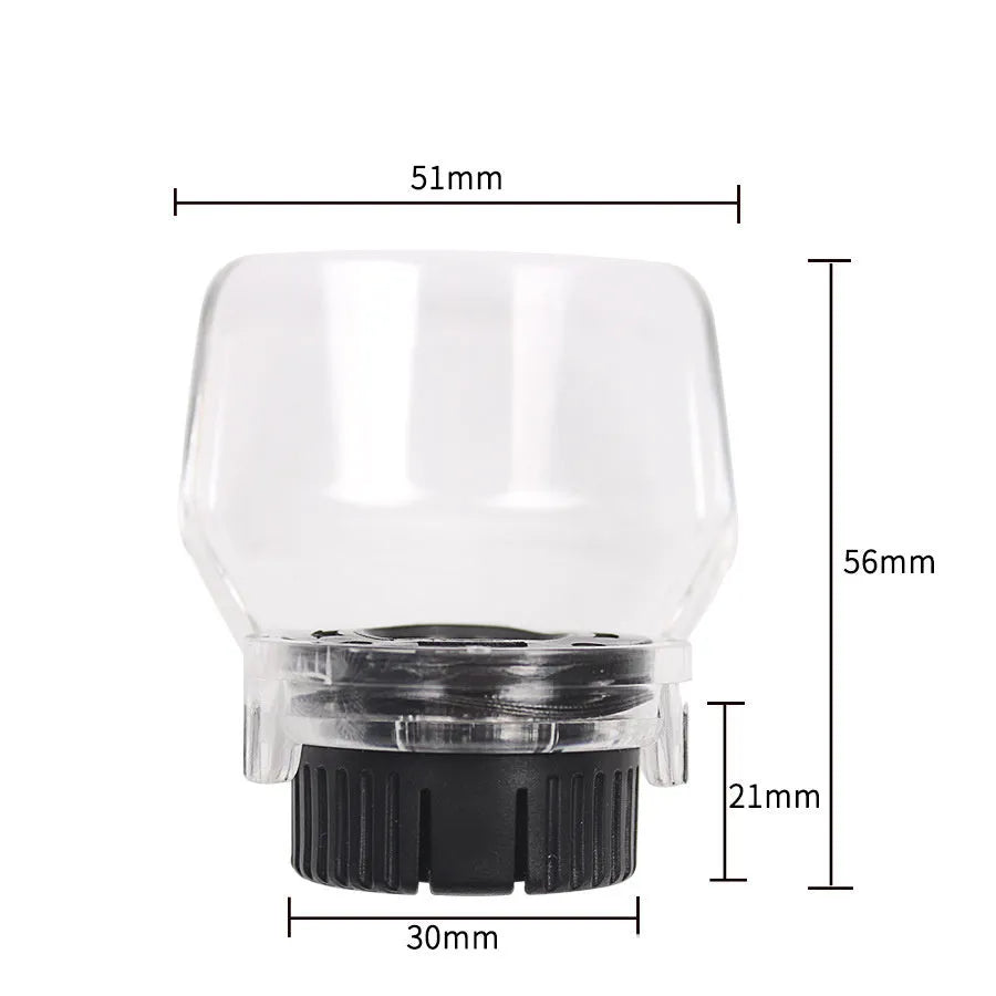 Transparent plastic safety cover for Delta grinder with 17.5-19mm thread port