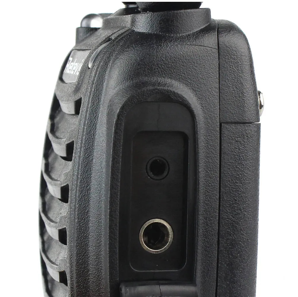 Black civil walkie talkie with antenna, 60x33x115mm dimensions, single band UHF 400-470MHz