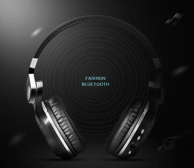 Bluetooth headset with plug-in subwoofer card in black, red, blue or white colours