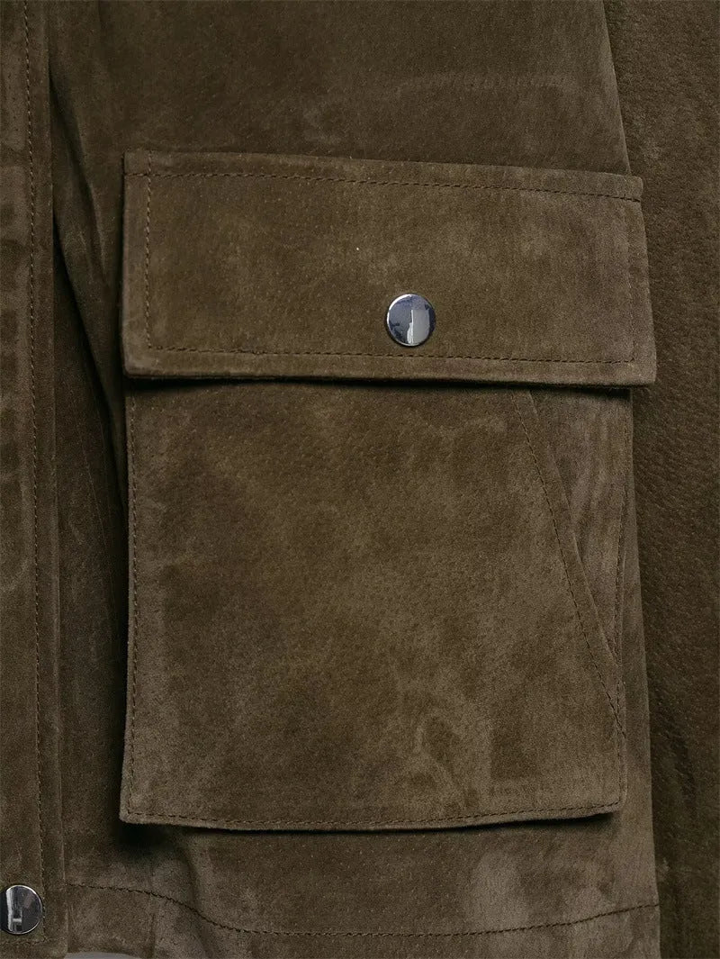 Women's regular fit PU leather jacket in pictured colour with Japanese Korean casual style