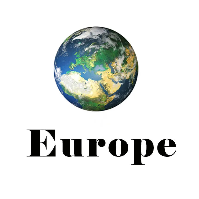 Glow in the dark 3D Earth planet wall sticker in three size options on a wall.