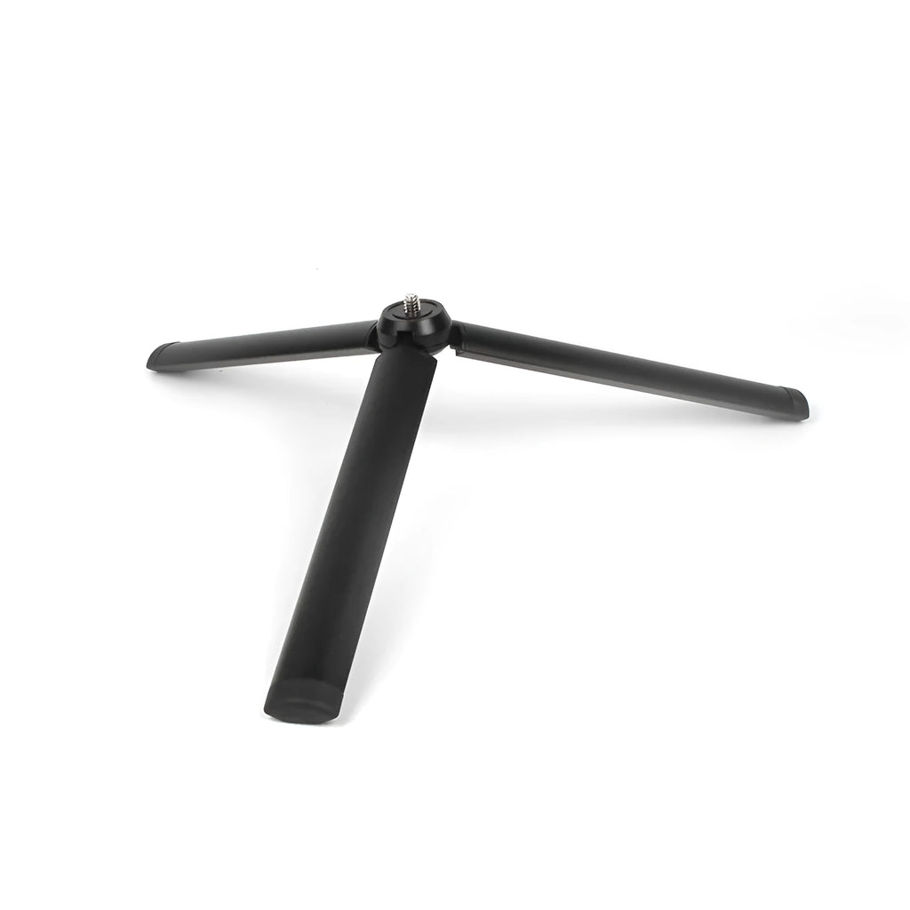 Black aluminium alloy mobile phone tripod compatible with Apple iPhone models