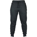 Men's solid colour cotton fleece casual pants with drawstring waist and loose fit