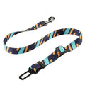Nylon pet seat belt car safety buckle for dogs with adjustable strap in cushion style black colour