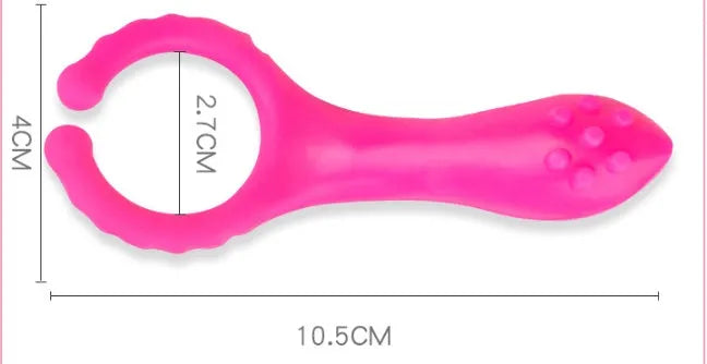 Seismic Clip pink red silicone vibrating toy with compact 103mm length and low noise motor
