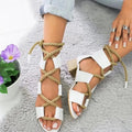 Women's colour-matched suede sandals with ankle strap and 3-5cm thick heel.