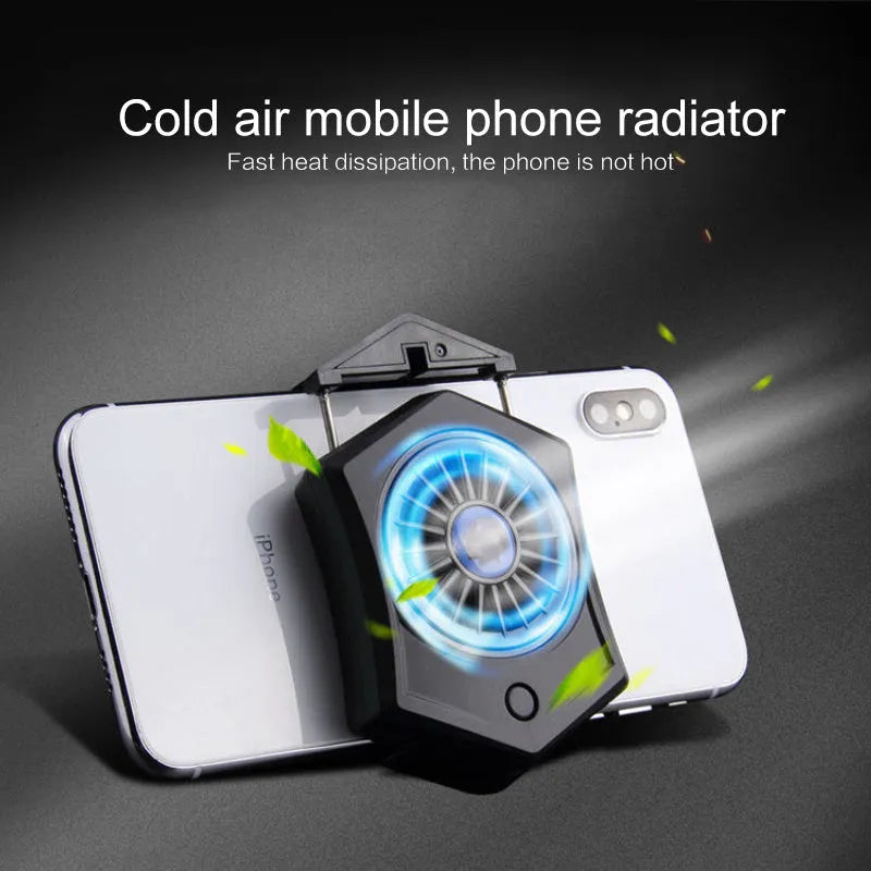 Black and white mobile phone radiator USB cooling fan accessory for gaming consoles